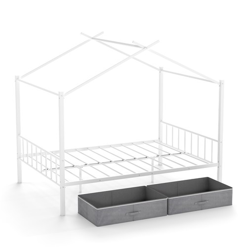 Metal kids bed frame double - metal,