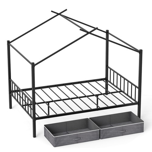 Metal kids bed frame double - metal,