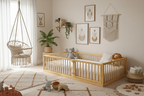 Montessori floor toddler bed - montessori,