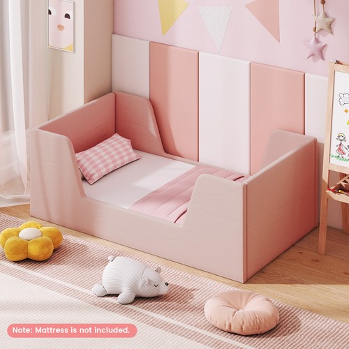 Bed frame soft velvet fabric - frame,