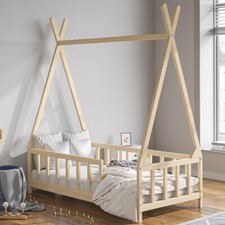 Single Kids Floor Beds Pine
